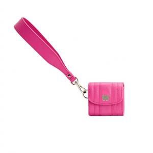 NEW WOLF 1834 women's mimi earpods case with wristlet in pink